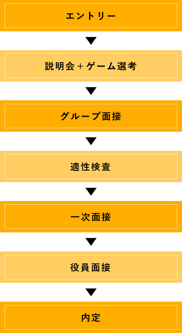 選考の流れについての画像